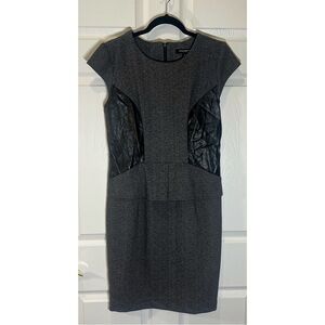 Sharagano Gray Sheath Dress Knee-Length Cap Sleeve for Work​​​